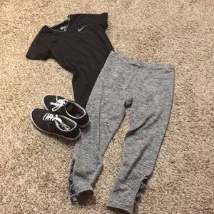 Nike workout shirt (yoga pants and shoes not incl)